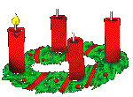 Adventskranz erste Kerze