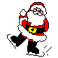 Santa mit Schlittschuhen